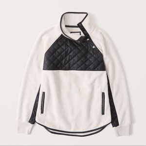 Abercrombie Snap-up Vegan Leather Fleece